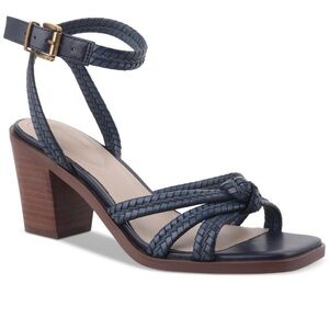 💙Navy Giani Bernini Renaee block heel woven strappy dress sandal 💙